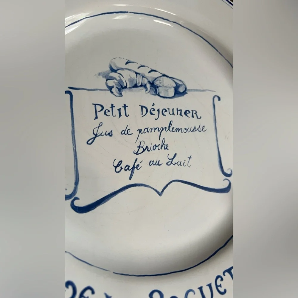 Williams-Sonoma Petit Dejeuner French Cafe Plates 8.75” Set of 2 Portugal